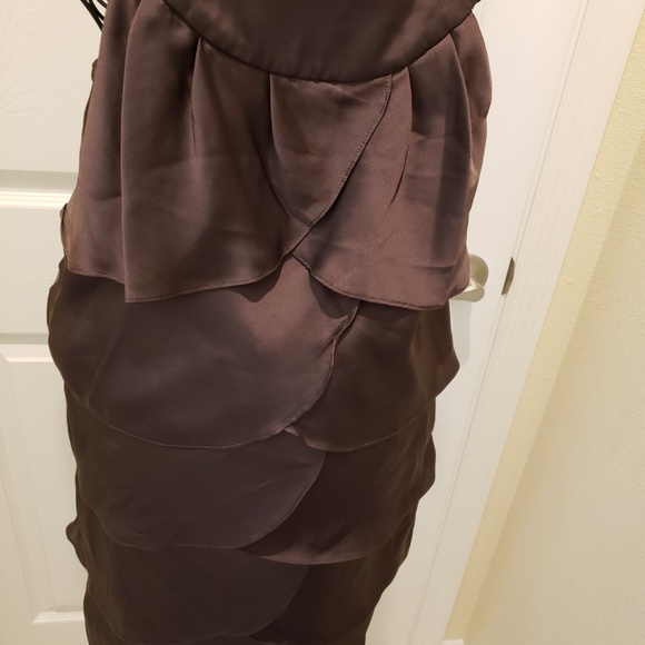 NWOT BCBG PARIS Mocha Layered Dress Sz 4 - Picture 4 of 8